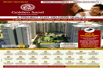 Pay just 10% down payment at Golden Sand Apartments in Chandigarh